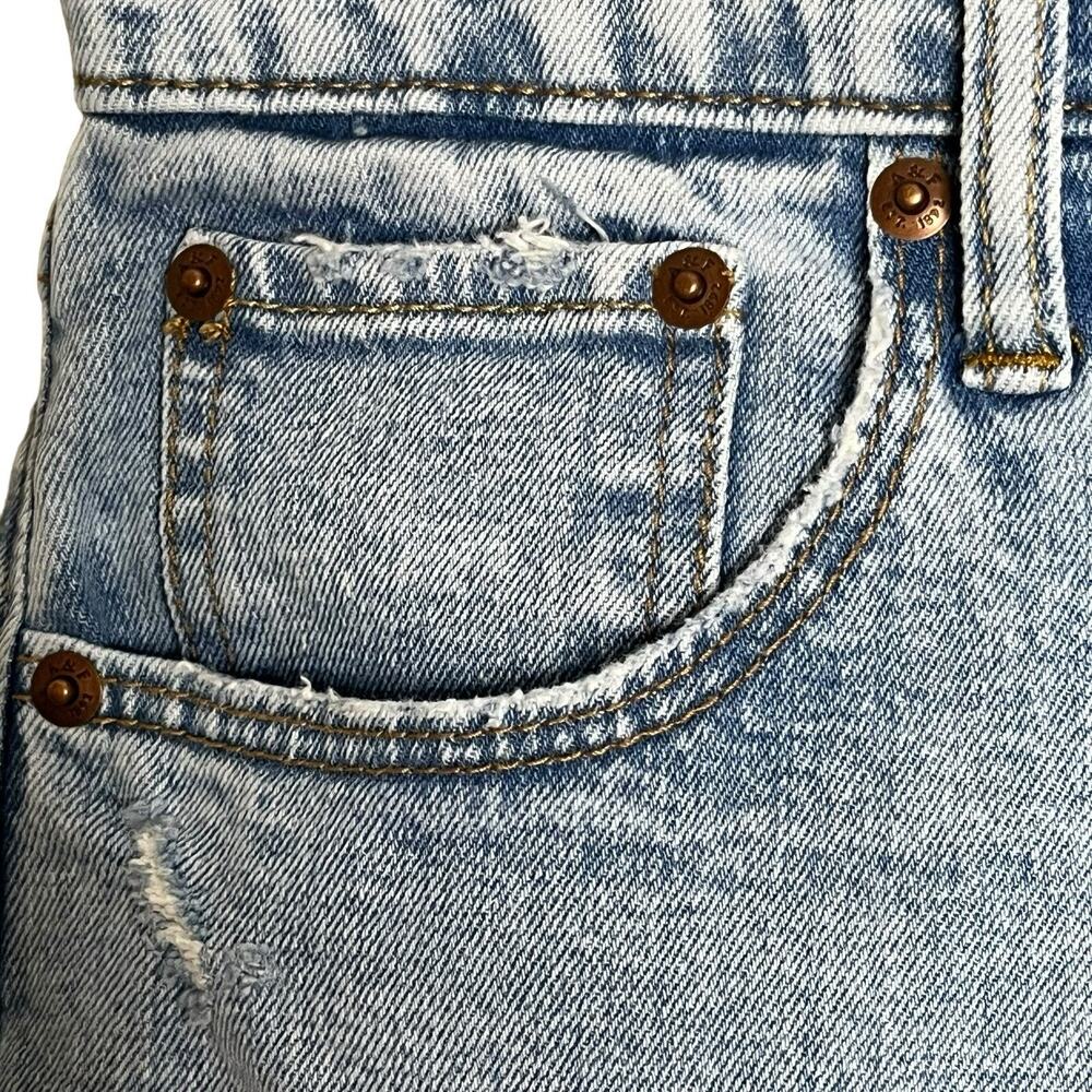 Abercrombie & Fitch Jeans Size 28 Ultra High Rise Ankle Straight Distressed Y2K - Picture 5 of 11